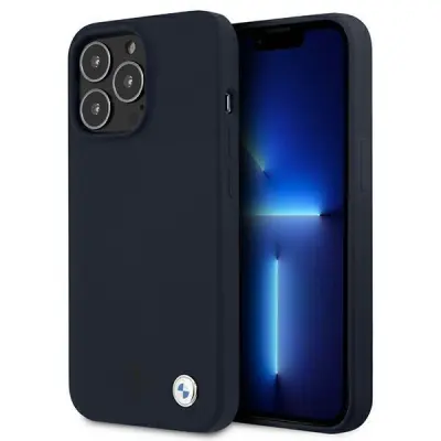 BMW Silicone Signature Skal iPhone 13 Pro Max - Navy Blå