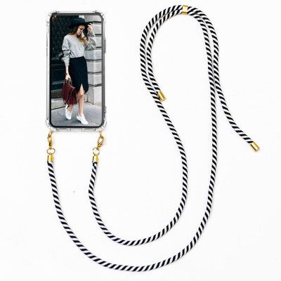 Boom iPhone 13 Pro Max skal med mobilhalsband- Rope BlackWhite