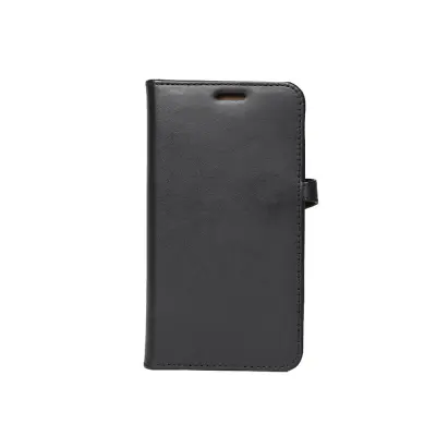 BUFFALO äkta läder äkta skinn plånboksfodral iPhone 13 Pro Max - Svart