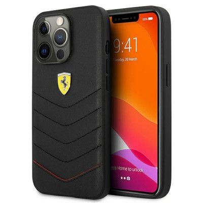 Ferrari Skal iPhone 13 Pro Max Off Track Quilted - Svart