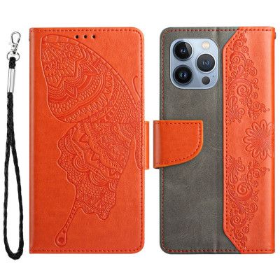 Fjärilar iPhone 13 Pro Max Plånboksfodral - Orange