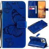 Fjärilar Plånboksfodral iPhone 13 Pro Max - Blå