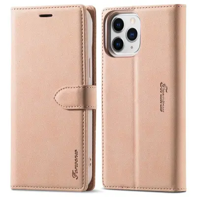 FORWENW F1 Series iPhone 13 Pro Max Plånboksfodral Konstläder - Roséguld