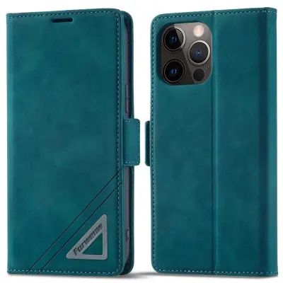 FORWENW F3-Series iPhone 13 Pro Max Plånboksfodral Konstläder - Cyan