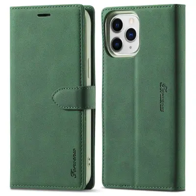 FORWENW iPhone 13 Pro Max Plånboksfodral Konstläder - Grön