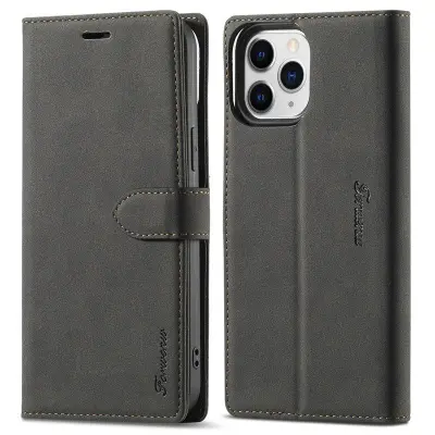 FORWENW iPhone 13 Pro Max Plånboksfodral i Konstläder - Svart