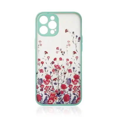 Galaxy A12 5G (2020/2021) Skal Flower Design - Blå