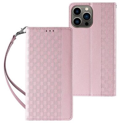 Galaxy S23 Plånboksfodral Magnet Strap - Rosa