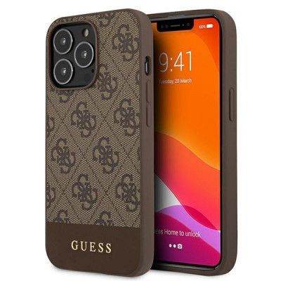 Guess 4G Stripe Collection Skal iPhone 13 Pro Max - Brun