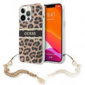 Guess Gold Chain Skal iPhone 13 Pro Max - Leopard