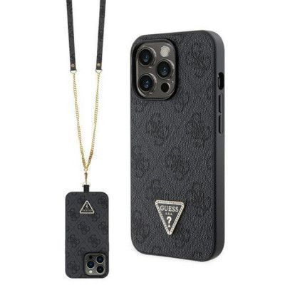 Guess iPhone 13 Pro Max Mobilskal Crossbody Metall Logo Svart