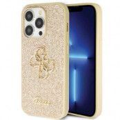 Guess iPhone 13 Pro Max Mobilskal Glitter Script Big - Guld