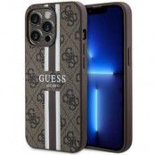 Guess iPhone 13 Pro Max Mobilskal MagSafe 4G Printed Stripes - Brun