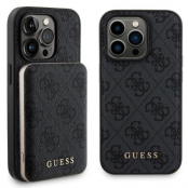 Guess iPhone 13 Pro Max Mobilskal Med Powerbank 5000mAh Magsafe Metal Logo