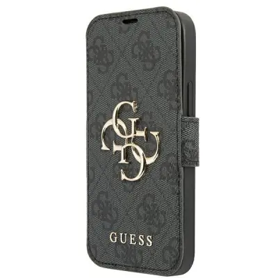 Guess iPhone 13 Pro Max Plånboksfodral Big Metal Logo - Grått