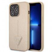 Guess iPhone 13 Pro Max Skal Saffiano Triangle Logo - Beige