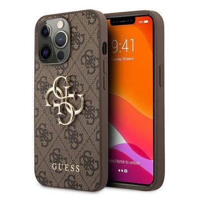 Guess Skal iPhone 13 Pro Max Big Metal Logo - Brun
