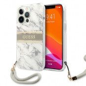 Guess Skal iPhone 13 Pro Max Marble Strap - Grå