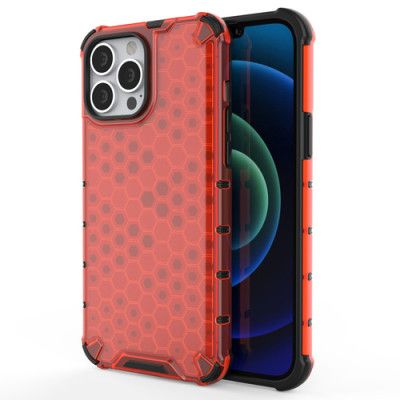 Honeycomb Armor TPU Bumper iPhone 13 Pro Max - Röd