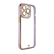 iPhone 12 Skal Gold Frame - Lila