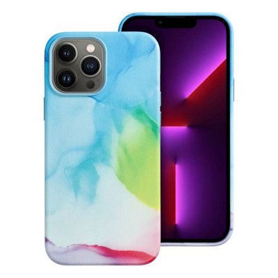 iPhone 13 Pro Max Magsafe Mobilskal Läder - Multicolor Splash