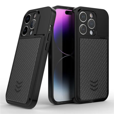 iPhone 13 Pro Max Mobilskal Korthållare - Svart