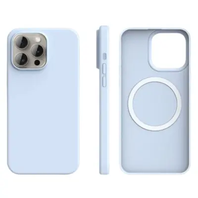 iPhone 13 Pro Max Mobilskal MagSafe Ultra Thin Silikon (Glacier Blå)