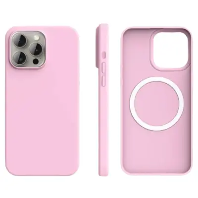 iPhone 13 Pro Max Mobilskal MagSafe Ultra Thin Silikon (Sakura Rosa)