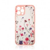 iPhone 13 Pro Max Skal Design Floral - Rosa