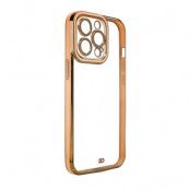 iPhone 13 Pro Max Skal Fashion Guld Frame Gel - Guld