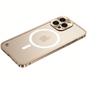 iPhone 13 Pro Max Skal Magsafe Metall Frame - Guld