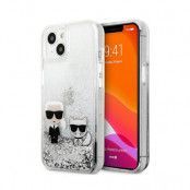 Karl Lagerfeld iPhone 13 Pro Max Skal - Flytande Glitter, Silver