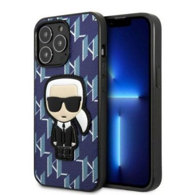 Karl Lagerfeld iPhone 13 Pro Max Skal Monogram Ikonik Patch - Blå