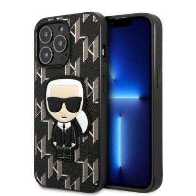 Karl Lagerfeld iPhone 13 Pro Max Skal Monogram Ikonik Patch - Svart