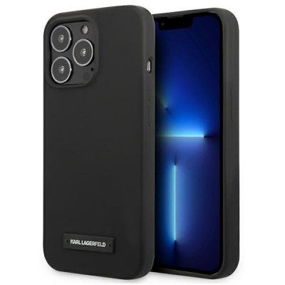 Karl Lagerfeld iPhone 13 Pro Max Skal Silicone Plaque - Svart