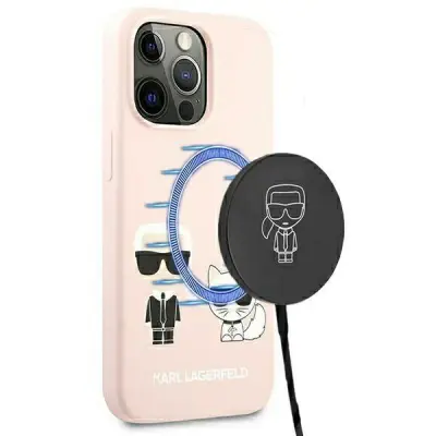 Karl Lagerfeld Karl&Choupette Magsafe Skal iPhone 13 Pro Max - Ljus Rosa