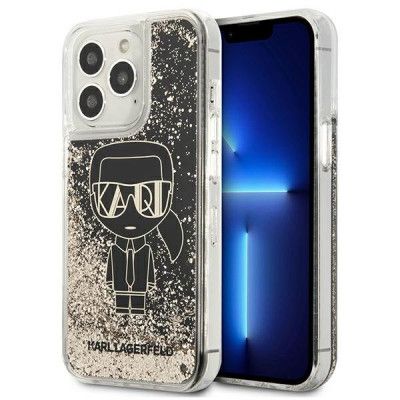 Karl Lagerfeld Liquid Glitter Gatsbyd Skal iPhone 13 Pro Max - Svart