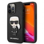 Karl Lagerfeld Saffiano Ikonik Karl`s Patch Skal iPhone 13 Pro Max - Svart