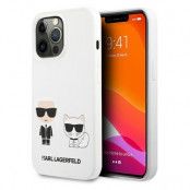 Karl Lagerfeld Skal iPhone 13 Pro Max Silicone Karl & Choupette - Vit