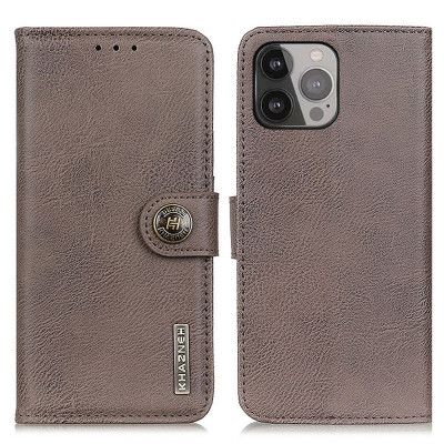 KHAZNEH Plånboksfodral iPhone 13 Pro Max - Grå