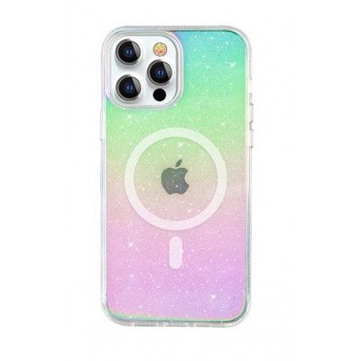 Kingxbar iPhone 13 Pro Max Skal Magsafe Magnetic PQY Elegant - Rainbow