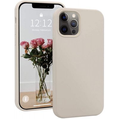 Liquid Silicone Skal iPhone 13 Pro Max - Beige