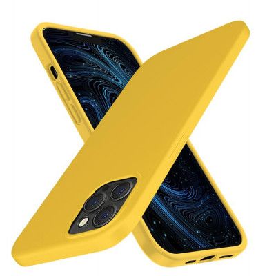 Liquid Silicone Skal iPhone 13 Pro Max - Gul