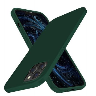 Liquid Silicone Skal iPhone 13 Pro Max - Mörk Grön