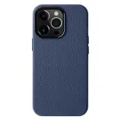 MELKCO iPhone 13 Pro Max Fodral Äkta Läder + PC - Mörkblå
