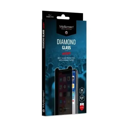 MS iPhone 13 Pro Max Härdat Glas Skärmskydd AntiSPY Diamond