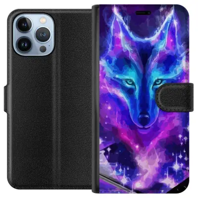 Plånboksfodral till Apple iPhone 13 Pro Max med Neon Varg