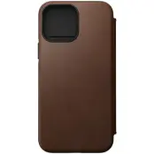 Nomad Modern Horween Leather Folio (iPhone 13 Pro Max) - Brun