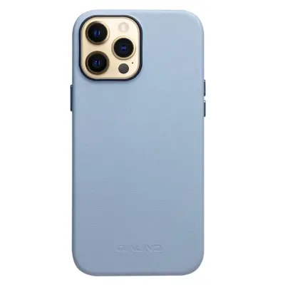 QIALINO iPhone 13 Pro Max Mobilskal MagSafe Äkta Läder - Blå