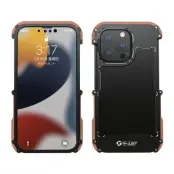 R-JUST Mobilskal till iPhone 13 Pro Max i Aluminium och Trä - Svart